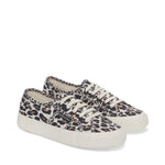Superga 2750 Light Leopard Print Sneakers - Beige. Front view.