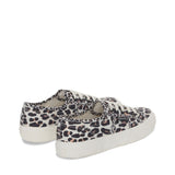 Superga 2750 Light Leopard Print Sneakers - Beige. Back view.