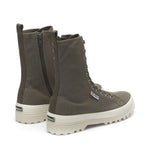 Superga 2641 Alpina High Top Boots - Olive. Back view.