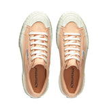 Superga 2631 Stripe Platform Sneakers - Pink. Top view.