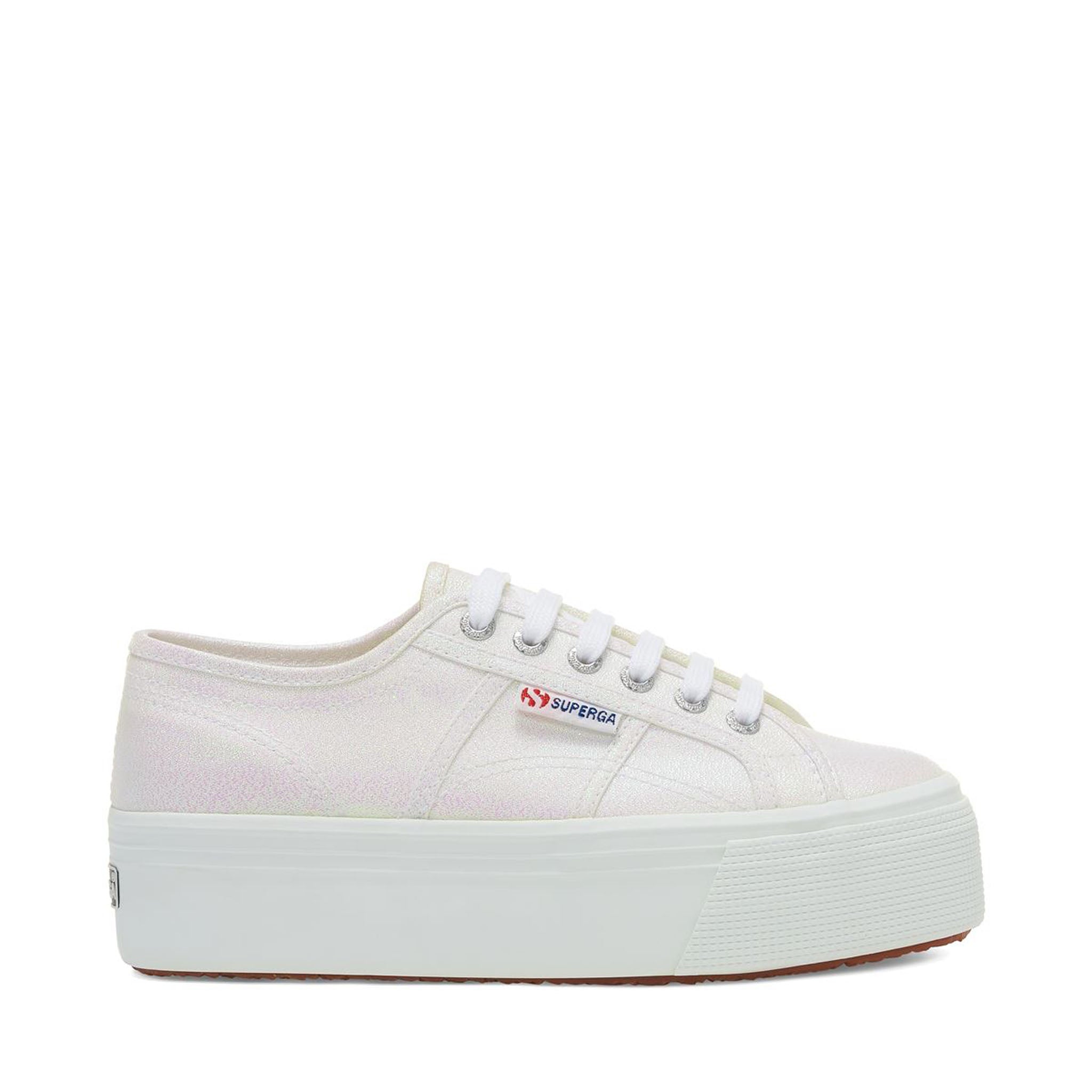 Superga 2790 Lamé Sneakers - Iridescent. Side view.