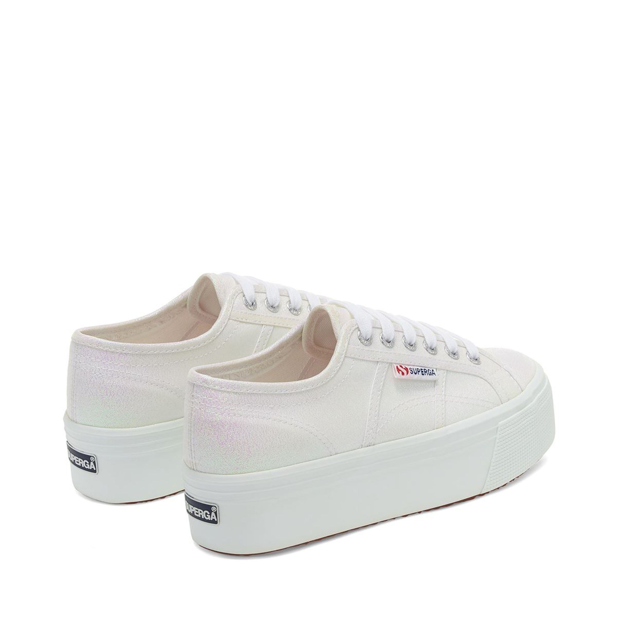 Superga 2790 Lam√© Sneakers - Iridescent. Back view.
