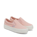 Superga 2740 Platform Slip-on Sneakers - Blush. Front view.