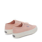 Superga 2740 Platform Sneakers - Blush Pink. Back view.