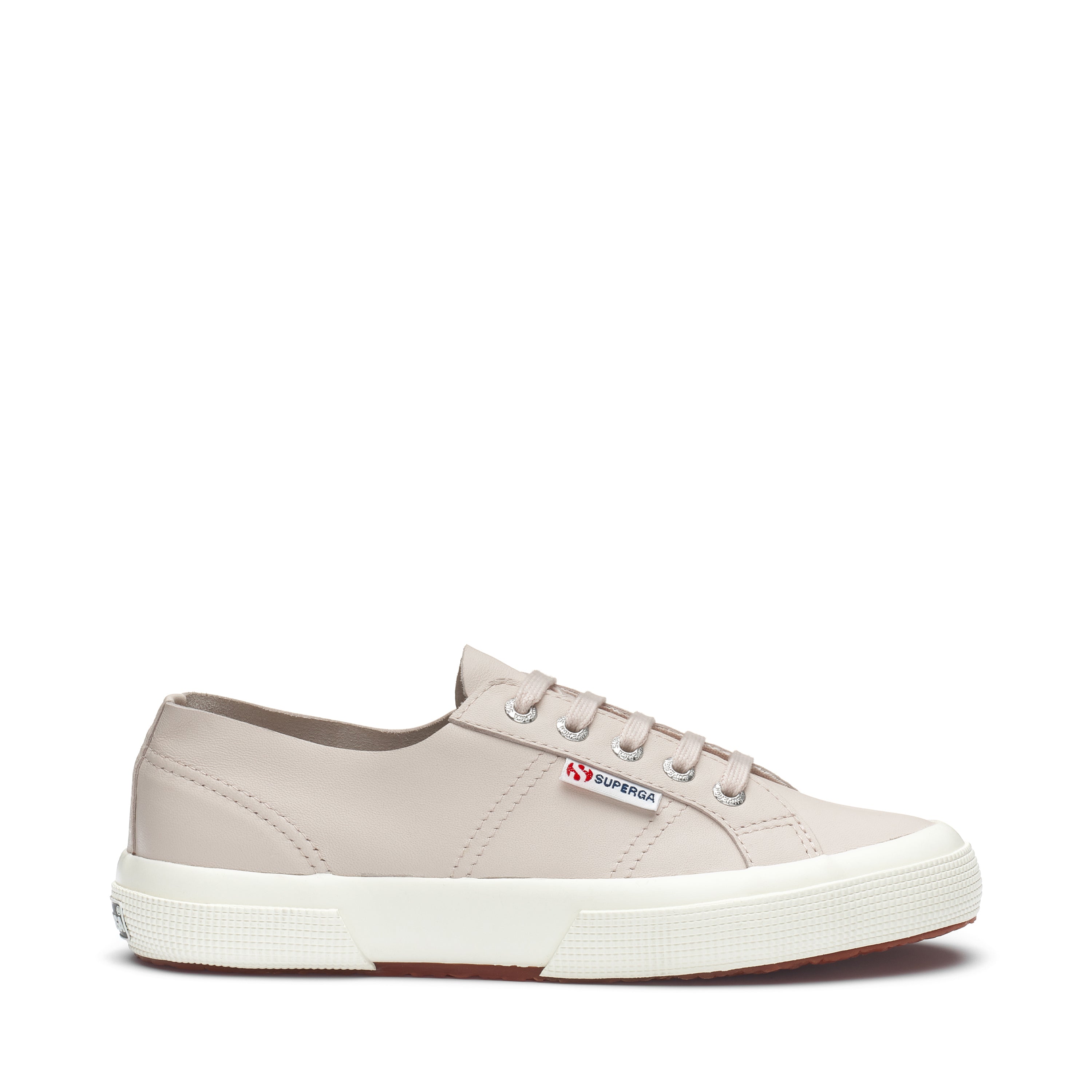Superga 2750 Unlined Nappa Sneakers - Light Pink. Side view.