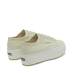Superga 2790 Tank Sneakers - Eggshell. Back view.