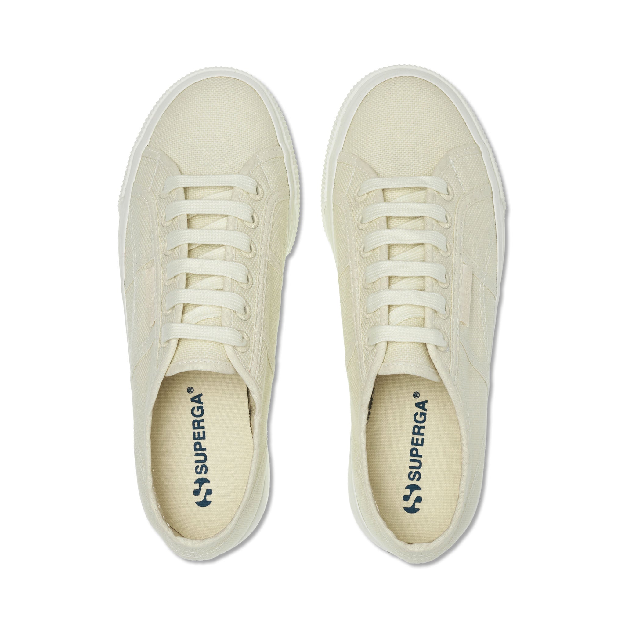 Superga 2790 Tank Sneakers - Eggshell. Top view.