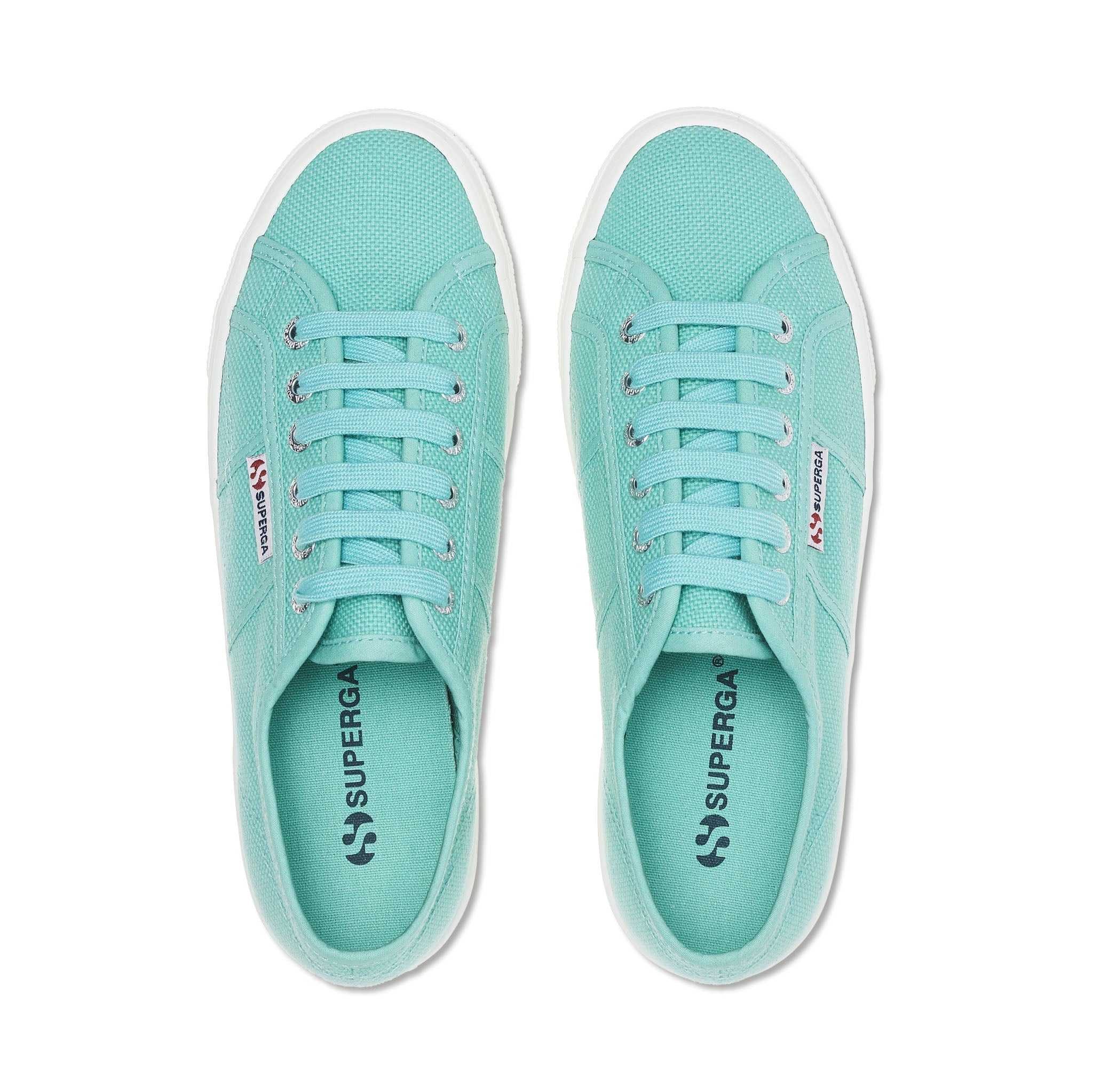Superga 2790 Platform Sneakers - Teal. Top view.