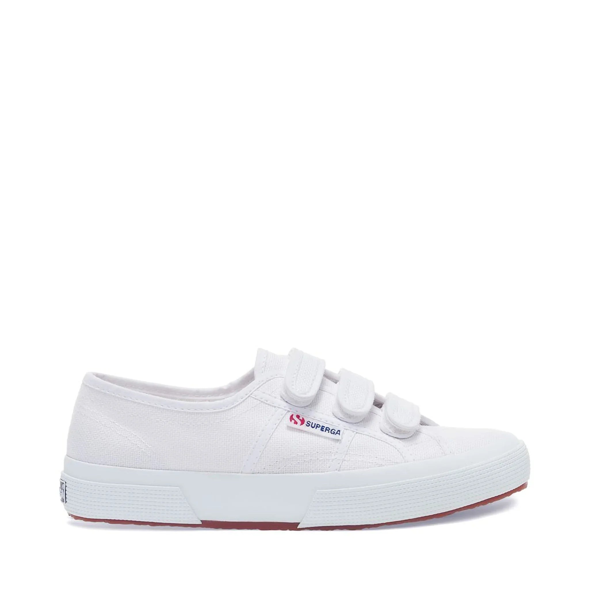 Superga 2750 Cot3Strapu Sneakers - White. Side view.