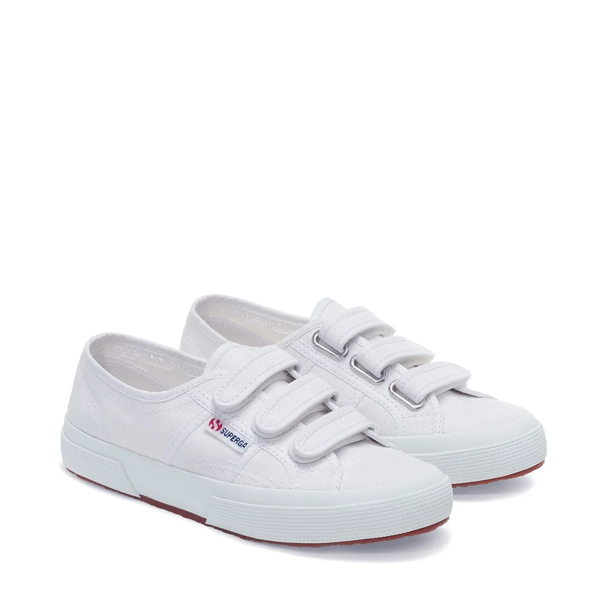 Superga 2750 Cot3Strapu Sneakers - White. Front view.