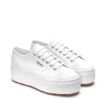 Superga 2790 Tank Sneakers - White. Front view.