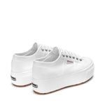 Superga 2790 Tank Sneakers - White. Back view.