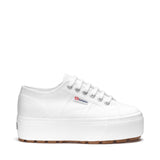 Superga 2790 Tank Sneakers - White. Side view.