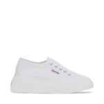 Superga 2287 Bubble Sneakers - White. Side view.