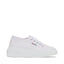 Superga 2287 Bubble Sneakers - White. Side view.