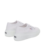 Superga 2287 Bubble Sneakers - White. Back view.