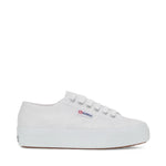 Superga 2740 Platform Sneakers - White. Side view.