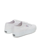 Superga 2740 Platform Sneakers - White. Back view.