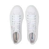 Superga 2708 High Top Sneakers - White. Top view.
