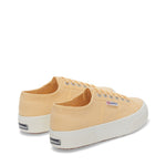 Superga 2740 Platform Sneakers - Light Yellow. Back view.